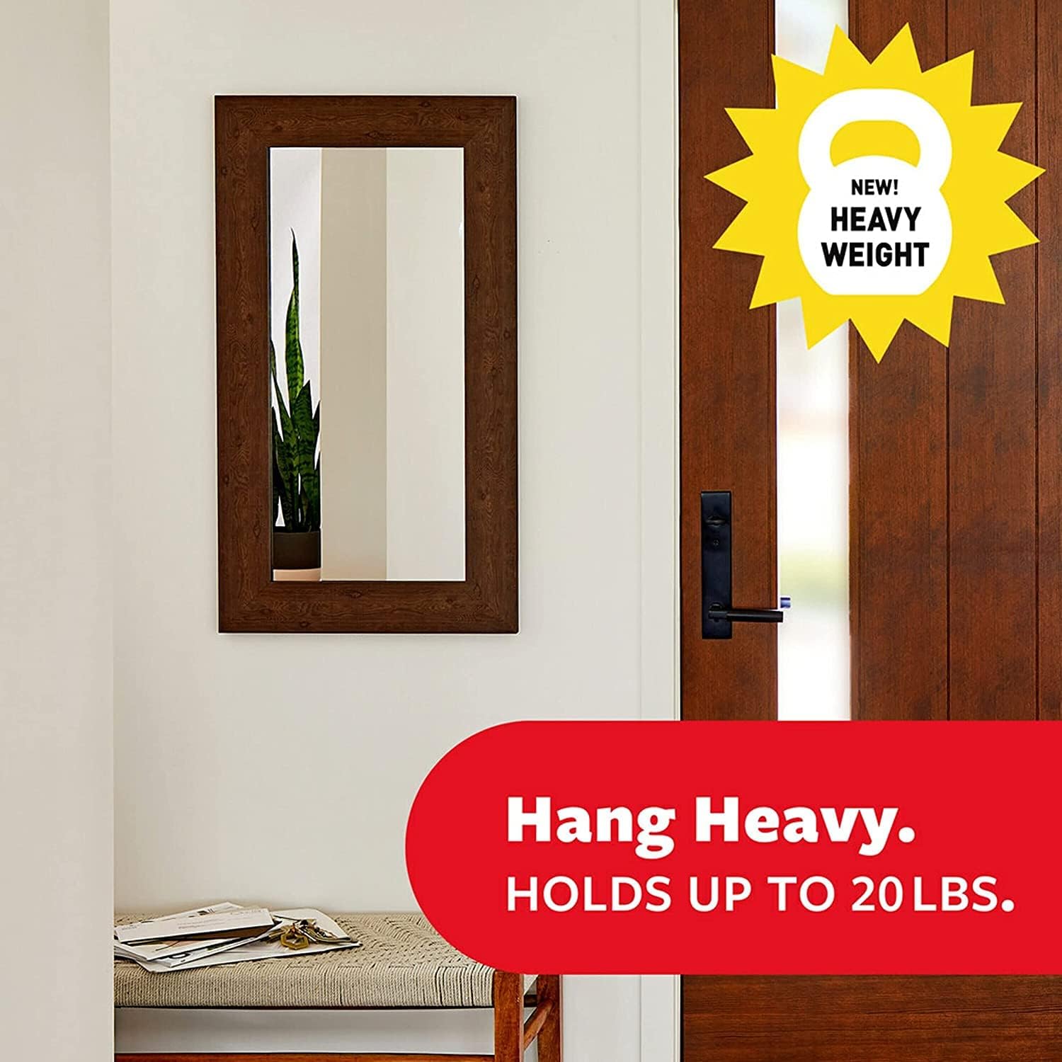 Command Large Picture Hanging Strips, Damage Free Hanging Picture Hangers, No Tools Wall Hanging Strips for Living Spaces, 14 White Adhesive Strip Pairs(28 Command Strips) - Image 8
